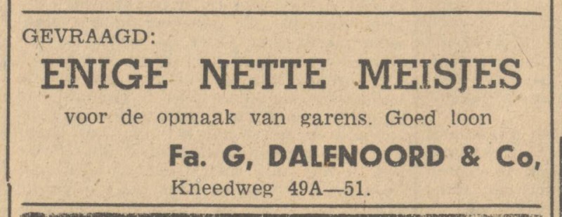 Kneedweg 49a-51 Fa. G. Dalenoord & Co. advertentie Tubantia 10-6-1947.jpg