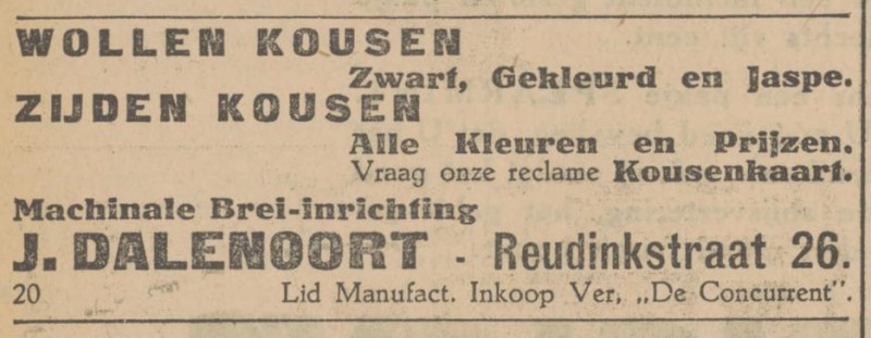 Reudinkstraat 26 J. Dalenoort Brei-inrichting advertentie Tubantia 18-10-1929.jpg