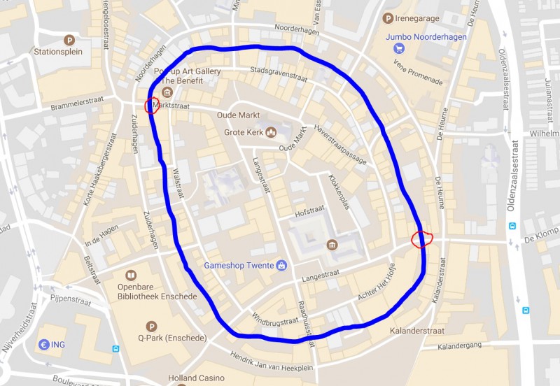 Walstraat Norderhagen Zuiderhagen. Stadsgrachten blauwe lijn.jpg