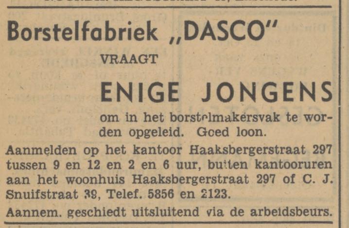 Haaksbergerstraat 297 Borstelfabriek Dasco advertentie Tubantia 11-10-1947.jpg