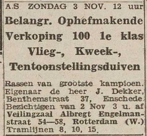 Dr. Benthemstraat 37 J. Dekker advertentie Het Vrije Volk 1-11-1946.jpg