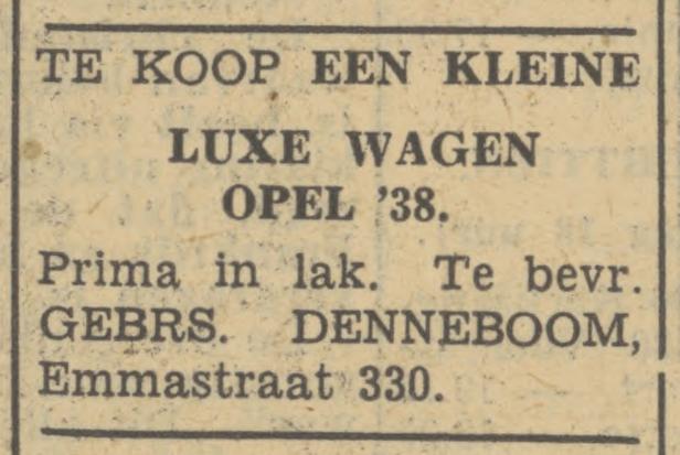 Emmastraat 330  Gebr. Denneboom advertentie Tubantia 4-3-1950.jpg