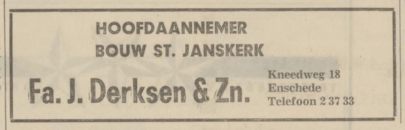 Kneedweg 18 Aannemersbedrijf Fa. J. Derksen & Zn. advertentie Tubantia 23-3-1968.jpg