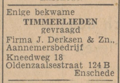 Oldenzaalsestraat 124 B Aannemersbedrijf Fa. J. Derksen & Zn. advertentie Tubantia 10-7-1947.jpg