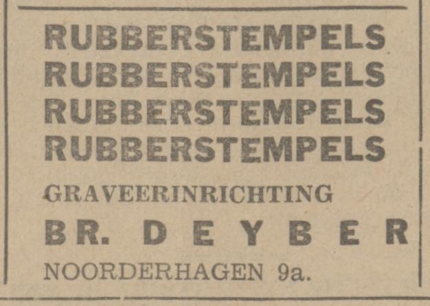 Noorderhagen 9a Graveerinrrichting Br. Deyber advertentiew Tubantia 8-5-1941.jpg