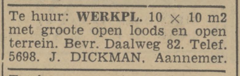 Daalweg 82 J. Dickman Aannemer advertentie 19-4-1941.jpg