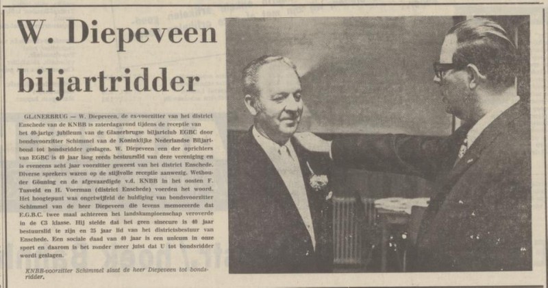 W. Diepeveen krantenbericht Tubantia 16-10-1972.jpg
