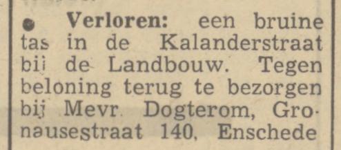 Gronausestraat 140 Mevr. Dogterom advertentie Tubantia 1-7-1949.jpg