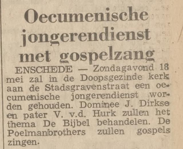 Stadsgravenstraat Doopsgezinde Kerk krantenbericht Tubantia 16-5-1969.jpg