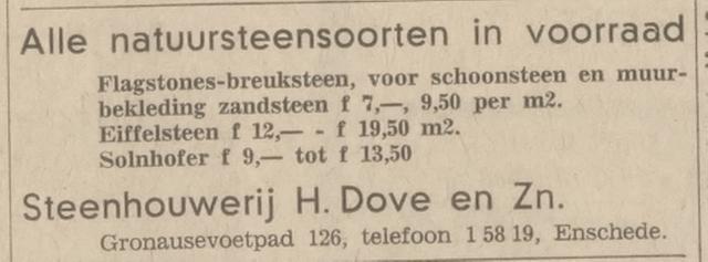 Gronausevoetpad 126 H. Dove advertentie Tubantia 23-9-1966.jpg