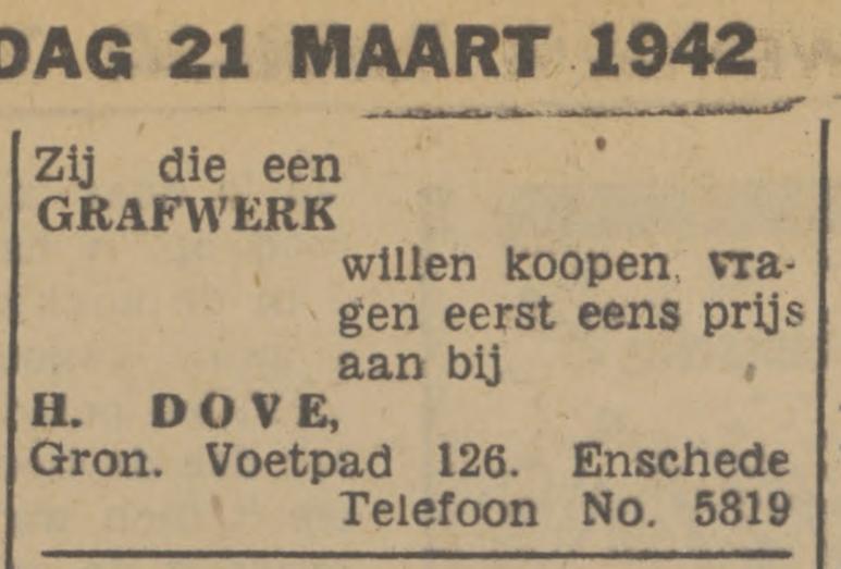 Gronausevoetpad 126 H. Dove advertentie Tubantia 21-3-1942.jpg