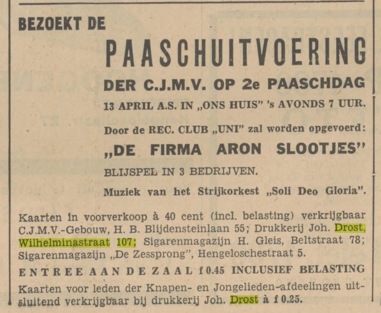 Wilhelminastraat 107 J. Drost Drukkerij advertentie Tubantia 11-4-1936.jpg