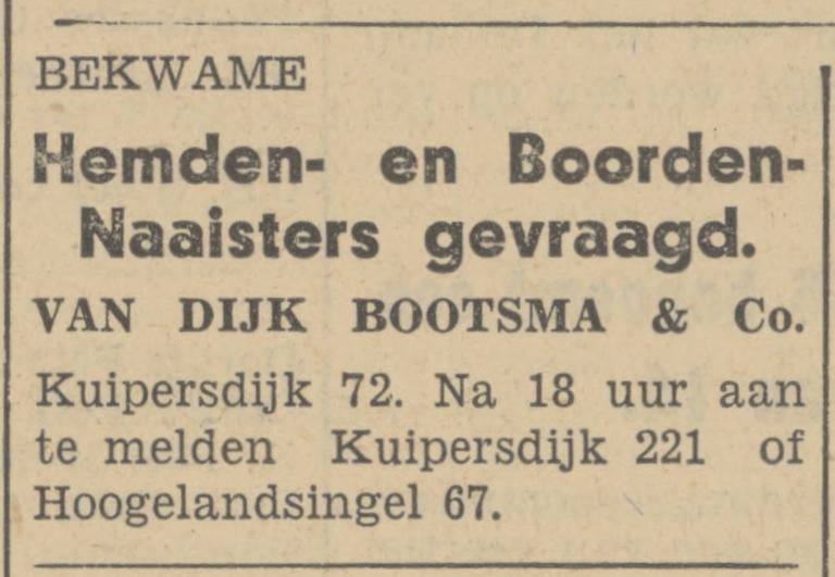 Kuipersdijk 221 Van Dijk, Bootsma & Co. advertentie Tubantia 11-10-1935.jpg