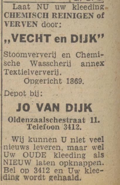 Oldenzaalsestraa 11 Jo van Dijk advertentie Tubantia 25-2-1943.jpg