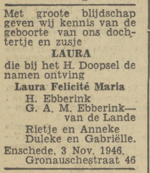 Gronausestraat 46 H. Ebberink advertentie Tubantia 4-11-1946.jpg