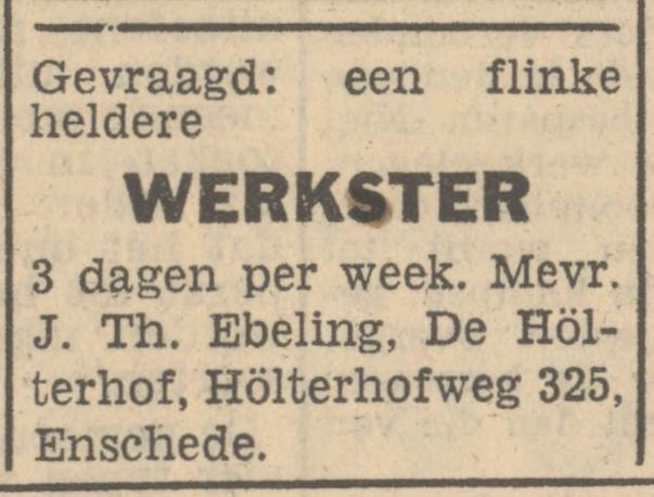 Hólterhofweg 325 J.Th. Ebeling advertentie Tubantia 11-1-1949.jpg