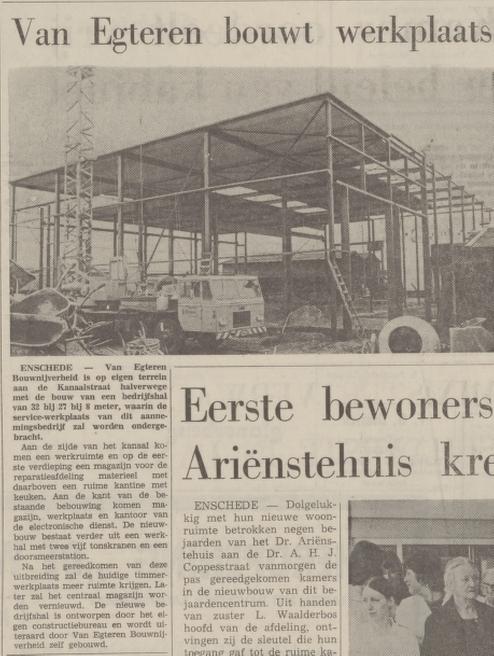 Kanaalstraat Van Egteren Bouwnijverheid krantenbericht Tubantia 27-11-1974.jpg