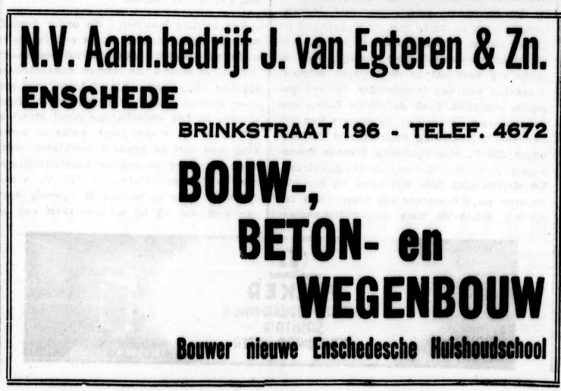 Brinkstraat 196 N.V. Aann.bedrijf J. van Egteren & Zn. advertentie 30-6-1941.jpg