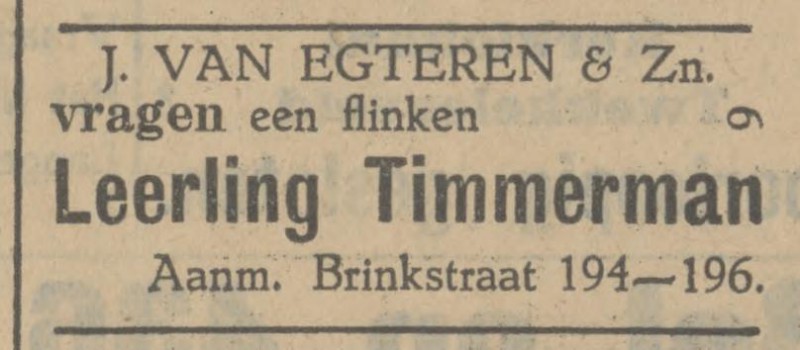 Brinkstraat 194-196 N.V. Aann.bedrijf J. van Egteren & Zn. advertentie Tubantia 29-7-1929.jpg