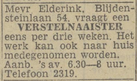 H.B. Blijdenstein 54 Mevr. Elderink advertentie Twentsch nieuwblad 11-9-1943.jpg