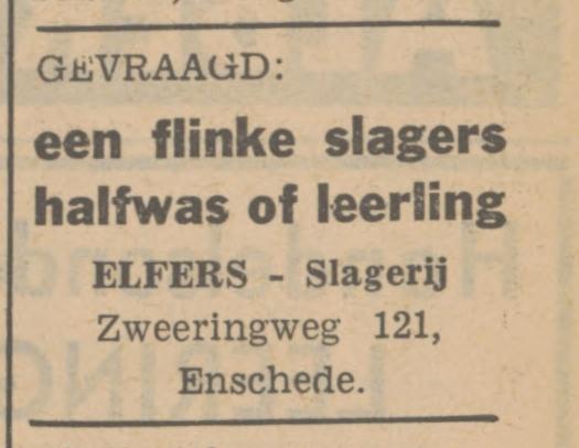 Zweringweg 121 Slagerij Elfers advertentie Tubantia 26-1-1949.jpg