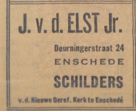 Deurningerstraat 24 J. v.d. Elst Schilders advertentie De Standaard 5-2-1932.jpg