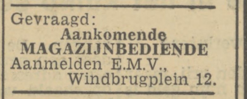 Windbrugplein 12 E.M.V. advertentie Tubantia 18-12-1946.jpg