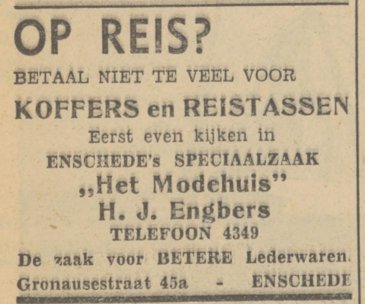 Gronausestraat 45a H.J. Engbers Het Modehuis advertentie Tubantia 20-7-1951.jpg