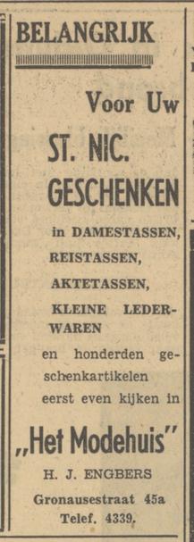 Gronausestraat 45a H.J. Engbers Het Modehuis advertentie Tubantia 18-11-1949.jpg