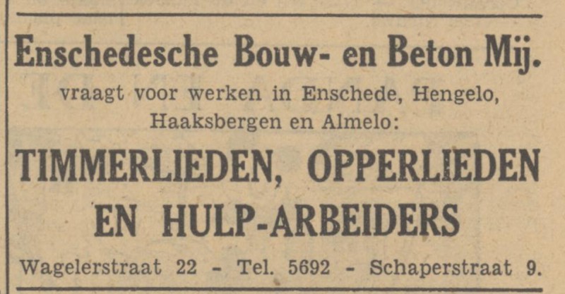 Wagelerstraat 22 Enschedesche Bouw- en Beton Mij. advertentie Tubantia 31-8-1949.jpg