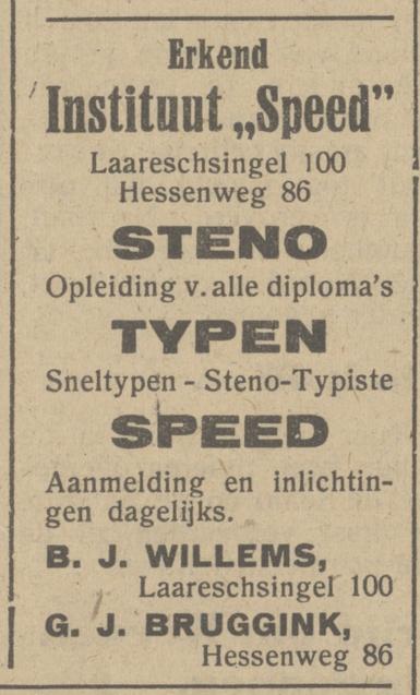 Hessenweg 86 Erkend Instituut Speed advertentie Het Parool 13-4-1945.jpg