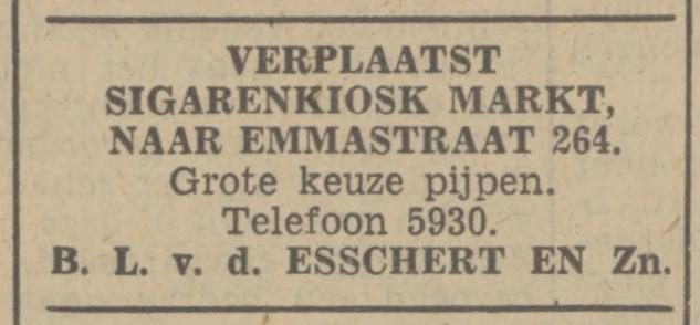 Emmastraat 264 B.L. v.d. Esschert advertentie Tubantia 12-11-1941.jpg