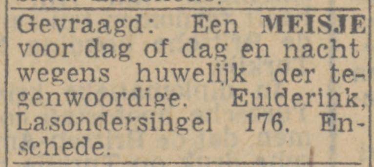 Lasondersingel 176 Eulderink advertentie Twentsch nieuwsblad 15-7-1944.jpg