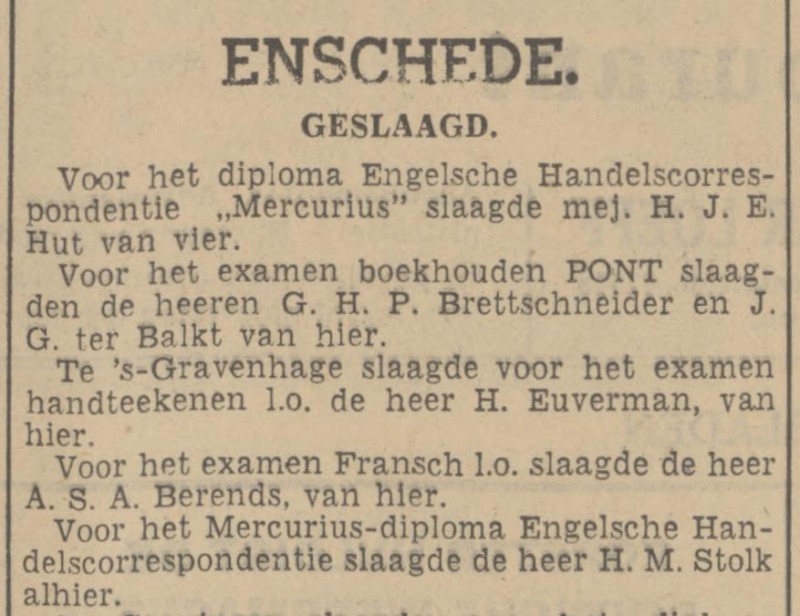 H. Euverman krantenbericht Tubantia 3-8-1939.jpg
