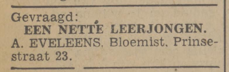 Prinsestraat 23 A. Eveleens advertentie Tubantia 8-10-1941.jpg