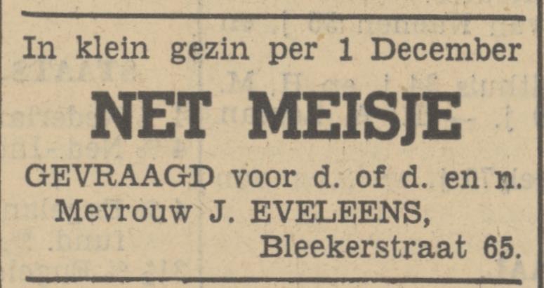 Blekerstraat 65 J. Eveleens advertentie Tubantia 23-10-1936.jpg