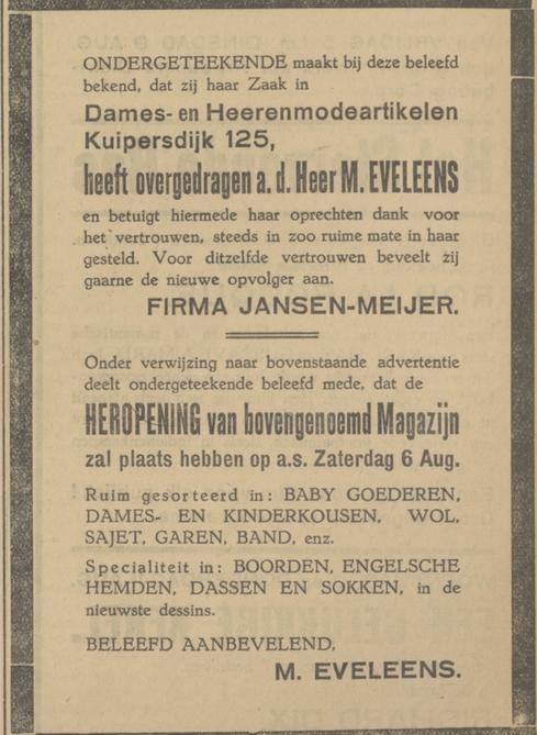 Kuipersdijk 125 M. Eveleens advertentie Tubantia 5-8-1927.jpg