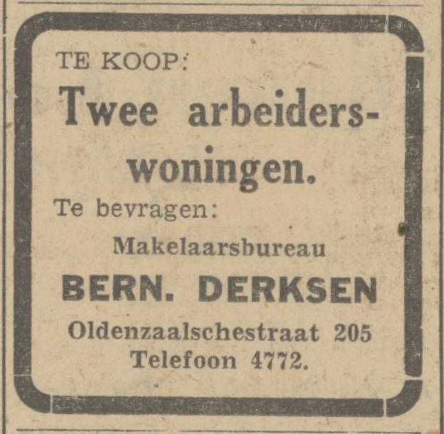 Oldenzaalsestraat 205 B. Derksen advertentie Tubantia 28-7-1942.jpg