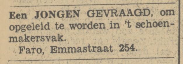 Emmastraat 254 Faro schoenmakerij advertentie Tubantia 28-2-1934.jpg