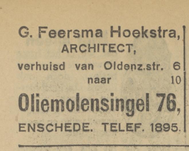 Oliemolensingel 76 G. Feersma Hoekstra Architect advertentie Tubantia 14-6-1929.jpg