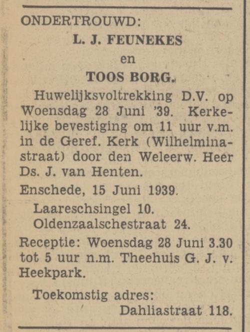 Dahliastraat 18 L.J. Feunekes advertentie Tubantia 15-6-1939.jpg