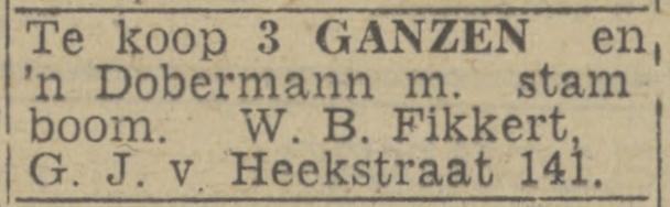 G.J. van Heekstraat 141 W.B. Fikkert advertentie Twentsch nieuwsblad 13-7-1943.jpg