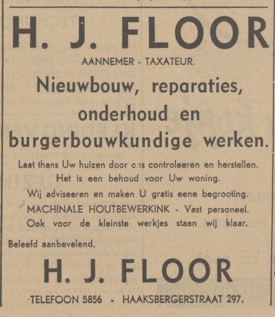 Haaksbergerstraat 297 H.J. Floor Aannemer Taxateur advertentie Tubantia 24-12-1941.jpg