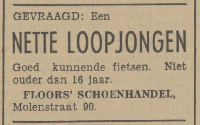 Molenstraat 90 H. Floors schoenhandel advertgentie Tubantia 8-4-1941.jpg