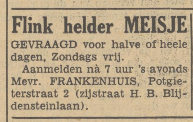Potgieterstraat 2 Mevr. Frankenhuis advertentie Tubantia 24-4-1940.jpg