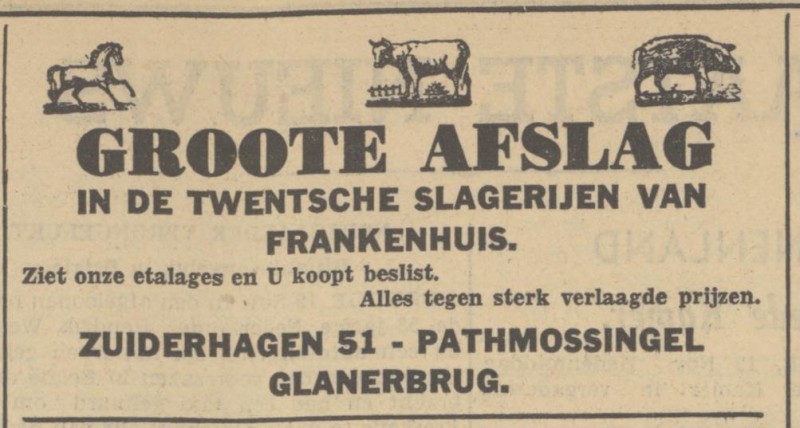 Zuiderhagen 51 slagerij Frankenhuis advertentie Tubantia 19-11-1937.jpg