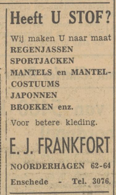 Noorderhagen 62-64 E.J Frankfort advertentie Tubantia 30-6-1951.jpg