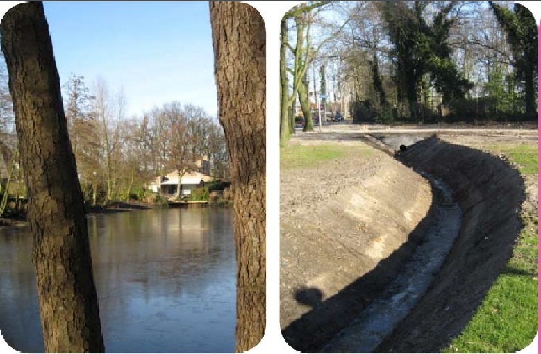 Kotkampweg Kotkampvijver in de wijk Stokhorst. Hier ontataat de Roombeek en gaat verder in de Leemhof..jpg