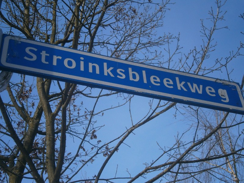 Stroinksbleekweg straatnaambord.JPG