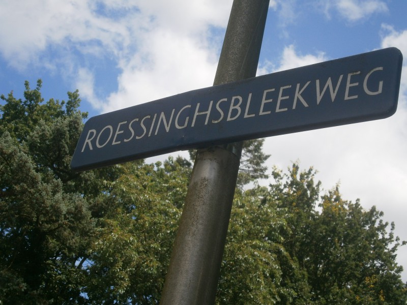 Roessinghsbleekweg straatnaambord.JPG